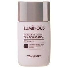 TONY MOLY Тональный крем Luminous Goddess Aura Silk Foundation, 45 мл, оттенок: 02 Warm beige