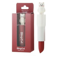 TONY MOLY помада для губ Bling Cat Cotton Lipstick, оттенок 06 Chic Brick