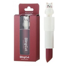 TONY MOLY помада для губ Bling Cat Cotton Lipstick, оттенок 10 Black Tea Plum