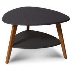 Столик журнальный Калифорния мебель Бруклин, ДхШ: 78 х 77 см, графит