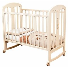 Кроватка Красная Звезда Вилона С703 (качалка), на полозьях слоновая кость