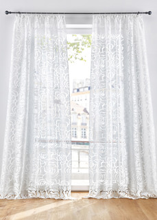Гардина с узором в технике Шерли (1 шт.) Bonprix