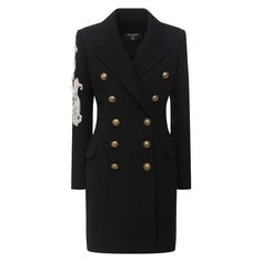 Шерстяное пальто Balmain