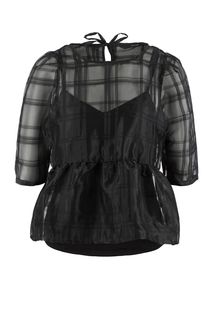 Полупрозрачная блуза черного цвета Vero Moda