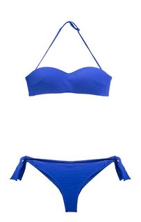Раздельный купальный костюм синего цвтеа EA7