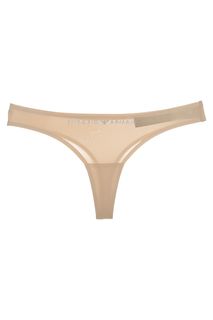 Бесшовные трусы-стринги бежевого цвета Emporio Armani