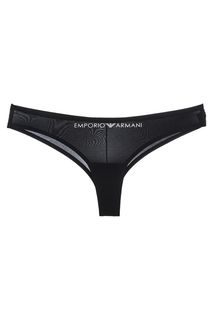 Бесшовные трусы-бразилиана черного цвета Emporio Armani