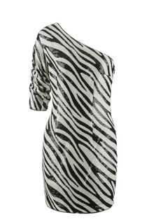 Платье на одно плечо с люминесцентными пайетками Guess