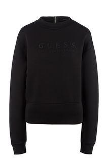 Черный свитшот с высоким воротом Guess