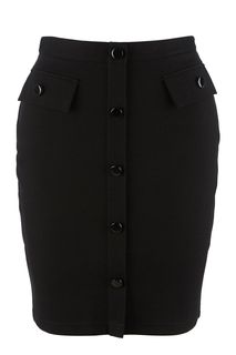 Короткая трикотажная юбка черного цвета Guess
