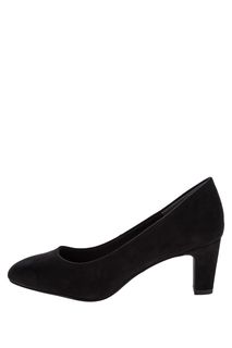 Туфли черного цвета на устойчивом каблуке Tamaris
