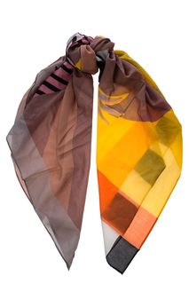Разноцветный платок из хлопка и шелка Fraas