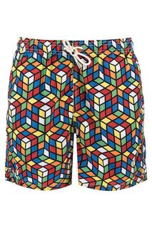 Купальные шорты с разноцветным принтом MC2 Saint Barth