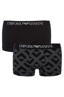 Комплект из двух хлопковых трусов-боксеров Emporio Armani