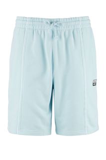 Трикотажные шорты голубого цвета из хлопка Adidas Originals