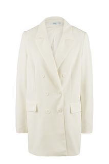 Двубортный пиджак молочно-белого цвета Befree