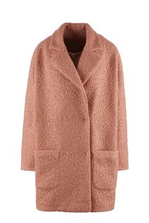 Розовое двубортное пальто на кнопках Imago