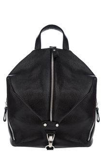 Черный рюкзак из зерненой кожи Solo
