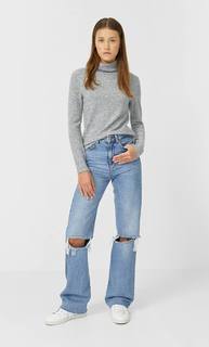 Stradivarius Свитер С Высоким Воротником Женская Коллекция Пестро-Серый L