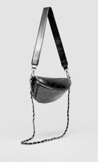 Stradivarius Сумка С Плечевым Ремнем И Поясом Женская Коллекция Черный 103