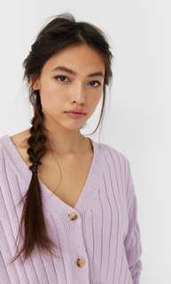 Stradivarius Укороченный Кардиган Женская Коллекция Multicolor M