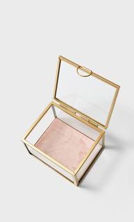 Stradivarius Шкатулка С Бархатным Дном Женская Коллекция Цвет Розового Макияжа 103