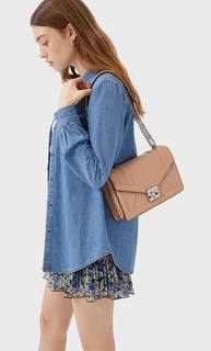 Stradivarius Базовая Сумка С Плечевым Ремнем Женская Коллекция Цвет Розового Макияжа 103