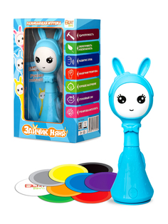 Интерактивная развивающая игрушка BertToys Зайчик няня голубая