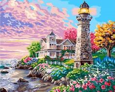 Картина по номерам Paintboy "Свет маяка", 40x50 см