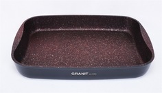 Противень а/пр литой 33,5х22х5,5см Granit ultra red ТМ KUKMARA