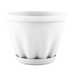 Горшок "Знатный", 0,45 л, белый ФлораПласт люкс