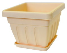 Горшок для цветов Ирис квадр. 10,5л с поддоном Костромской пластик