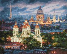 Картина по номерам Белоснежка "Все краски вечера. Санкт-Петербург", 40x50