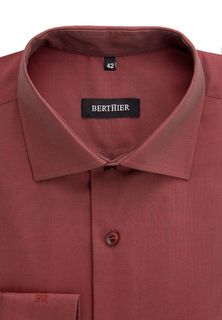 Рубашка мужская BERTHIER HEIKO-286/ Fit-M(0) коричневая 43