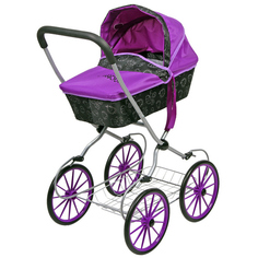Кукольная коляска RICH TOYS Glamour 603 розовая Glamour