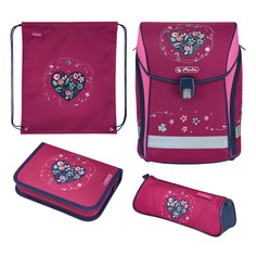 Ранец школьный Herlitz New Midi Heart с наполнением
