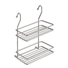 Полка на рейлинг двухъярусная малая MX-066 хром глянец Lemax