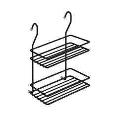 Полка двухъярусная малая, черный матовый, MX-066 BL Lemax