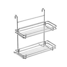 Полка на рейлинг двухъярусная разборная малая MX-413 хром глянец Lemax