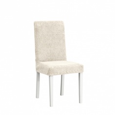 Чехлы на стулья плюшевые Venera "Chair cover soft", цвет: белый, комплект 6 шт