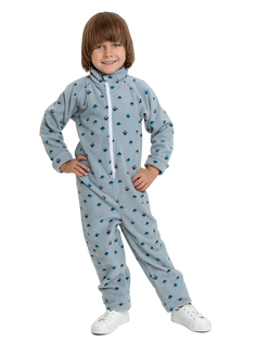 Комбинезон с воротником-стойкой Веселый малыш 352/271/F_Ромбы, серый2_86