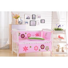 Комплект в кроватку с бортиком Valtery Ярко-розовый DK-21