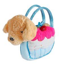 Щенок 21см беж. в сумочке пирожное Fluffy Family