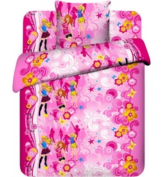 КПБ Василек "Стильные девчонки" бязь наб. подд. 203/150 наволочка 70х70 простыня 214х150