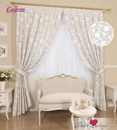 03768-ШП-ГБ-001 Шторы Флорида, Габардин (100% полиэстер), 145х260 см 2 шт, подхват Сирень