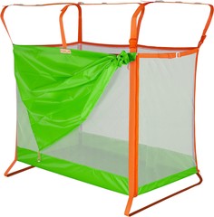 Манеж детский Manuni для поезда и двухъярусной кровати, зеленый, 0+