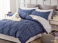 Постельное белье Cleo сатин набивной "Satin de Luxe" евро 31/624-SK