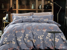 Постельное белье Cleo сатин набивной "Satin de Luxe" евро 31/606-SK