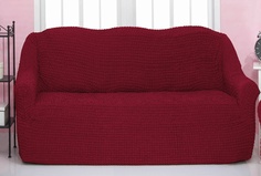 Чехол на трехместный диван без оборки CONCORDIA "Sofa cover", цвет бордовый
