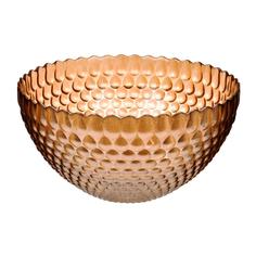 Салатник NinaGlass Роса прозрачный медный 25 см